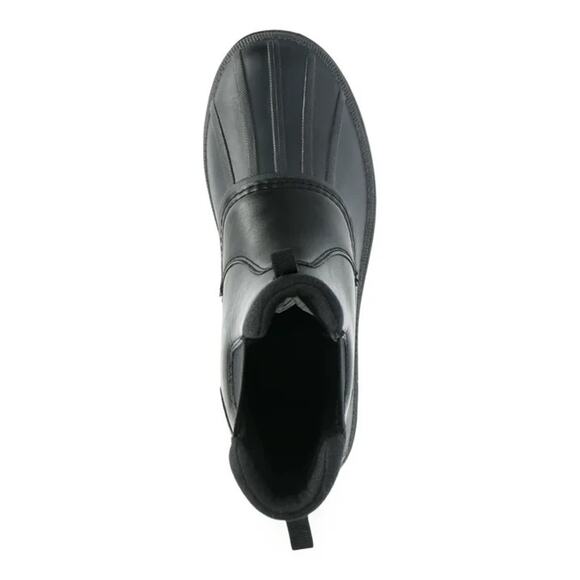 New Totes Men’s Puffin Winter Boots Black Waterproof Shell Slip On Size 12 - Picture 5 of 7